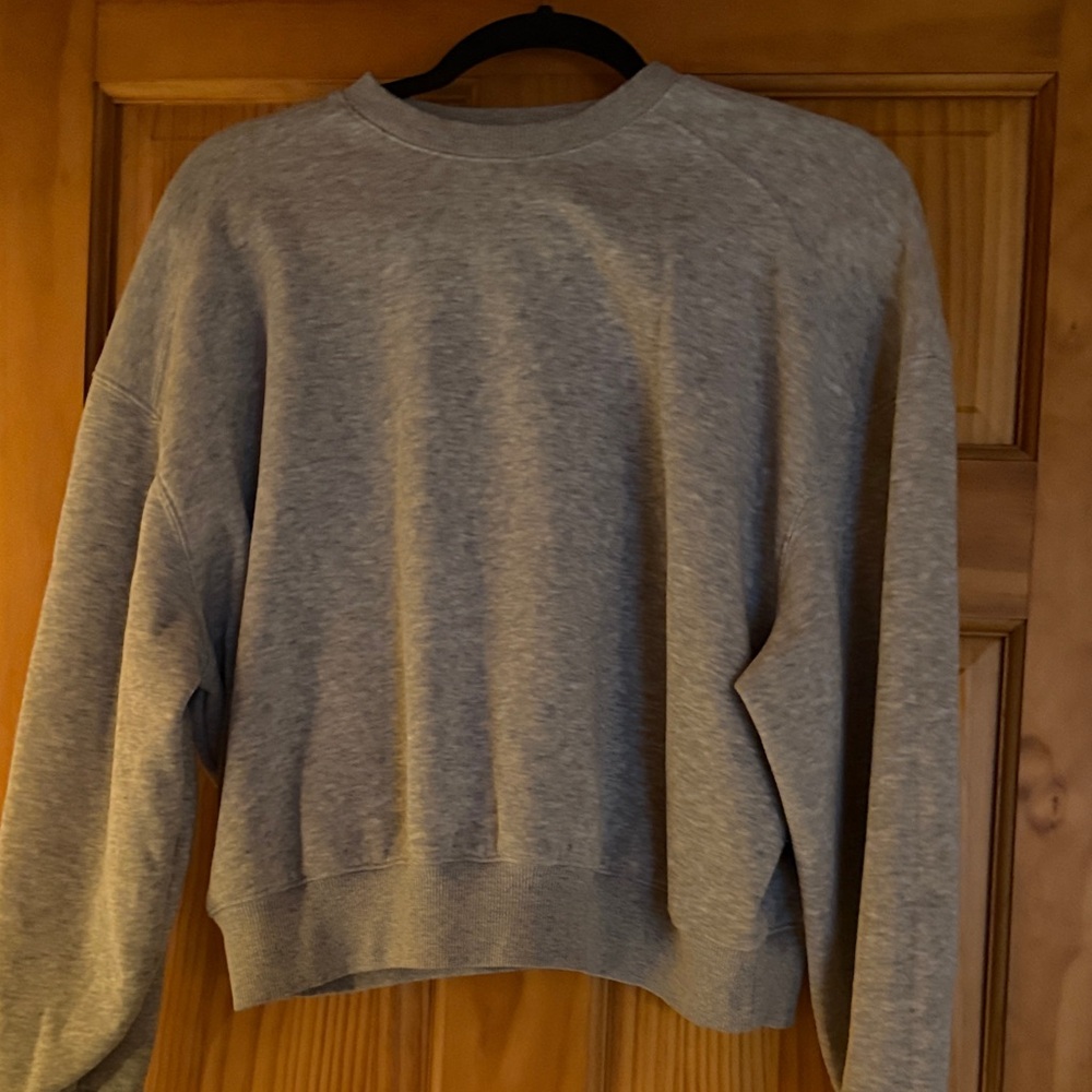 Nuuds Light Gray Crewneck Top